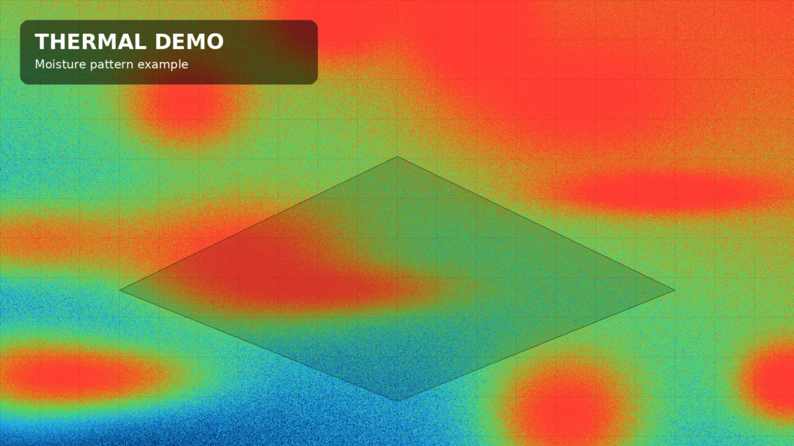 Thermal demo: moisture pattern visualization